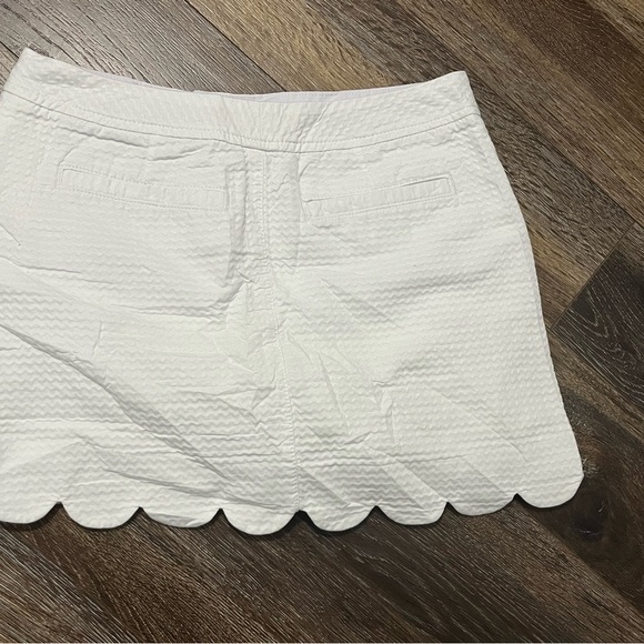 Lilly Pulitzer Colette Skort Resort White Scallop Hem  w Pockets Size 0 - Picture 5 of 11
